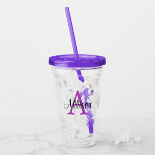 Personalised Name Monogram Acrylic Tumbler