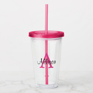Personalised Name Monogram Acrylic Tumbler