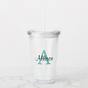 Personalised Name Monogram Acrylic Tumbler