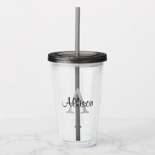 Personalised Name Monogram Acrylic Tumbler
