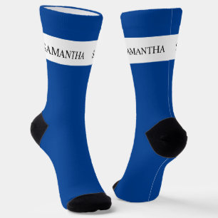 Personalised Name Monogram Basic Minimalistic Socks