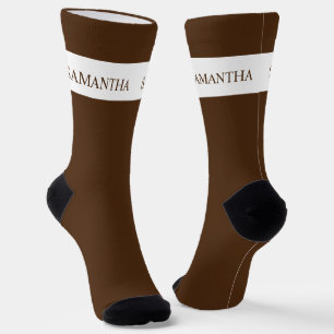 Personalised Name Monogram Basic Minimalistic  Socks