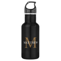 Personalised Name Monogram Black