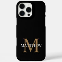 Personalised Name Monogram Black