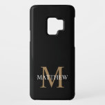 Personalised Name Monogram Black Case-Mate Samsung Galaxy S9 Case<br><div class="desc">Create your own personalised black round phone case with your custom name and monogram.</div>