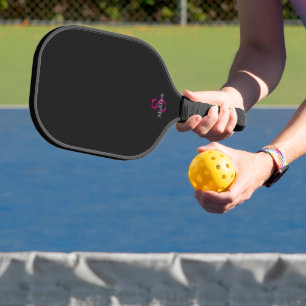 Personalised Name Monogram Black Pink Pickleball Paddle