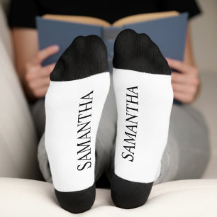 Personalised Name Monogram Bottom  Socks