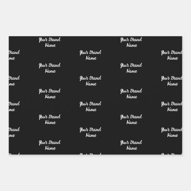 Personalised Name Monogram Business Wrapping Paper (Front)