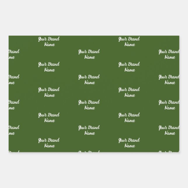 Personalised Name Monogram Business Wrapping Paper (Front)