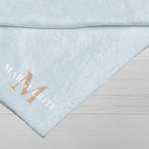 Personalised Name Monogram Fleece Blanket