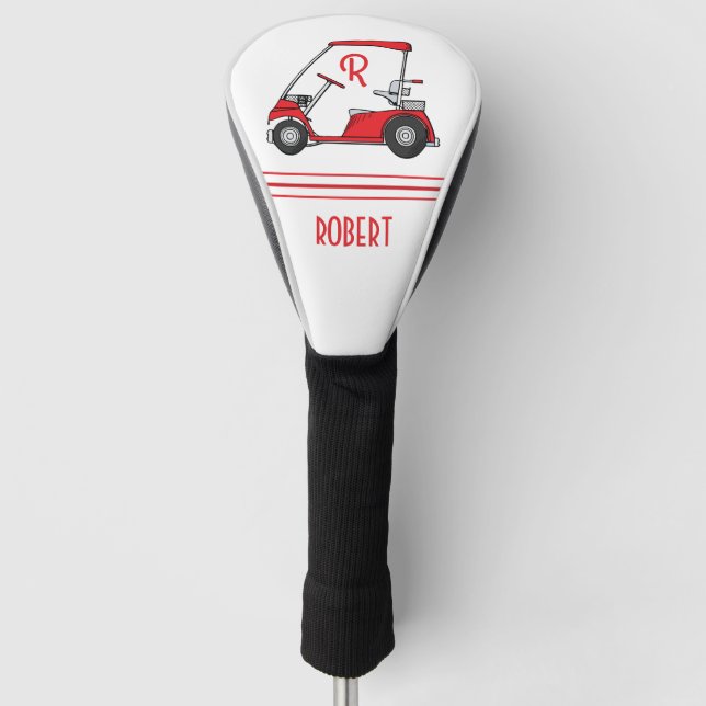 Personalised Name & Monogram Golf Head Cover (Front)