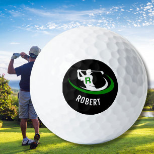 Personalised Name Monogram Golfer Men's Golf Balls