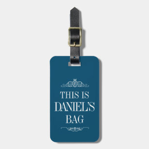 Personalised Name Monogram Luggage Tag