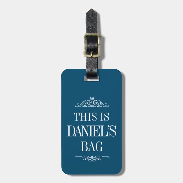 Personalised Name | Monogram Luggage Tag (Front Vertical)