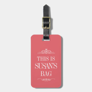 Personalised Name   Monogram Luggage Tag