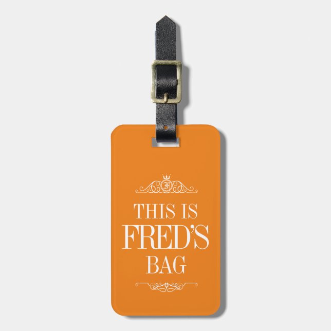 Personalised Name | Monogram Luggage Tag (Front Vertical)