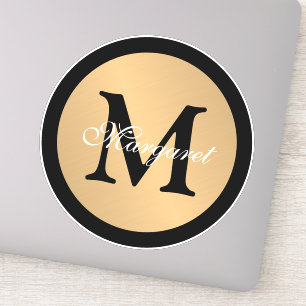 Personalised Name Monogram Metallic Button Cutout