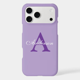 Personalised Name Monogram Purple Background