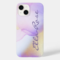 Personalised Name Monogram Purple Watercolor Luxe