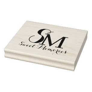 Personalised Name Monogram Rubber Stamp