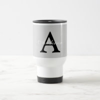 Personalised Name Monogram Silver Background