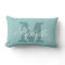 Personalised name monogram teal blue throw pillow