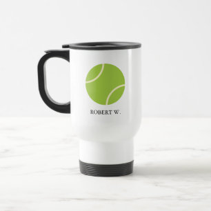 Personalised Name Monogram Tennis  Travel Mug