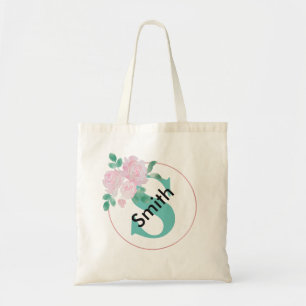 Personalised name monogram tote bag
