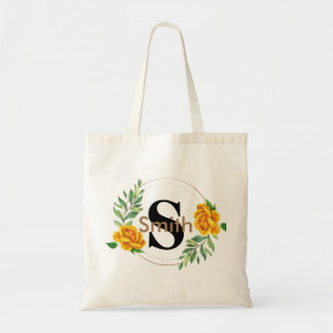 Personalised name monogram tote bag