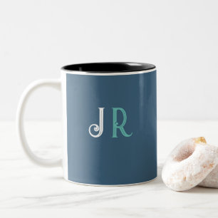 Personalised Name Monogram Two-Tone Coffee Mug