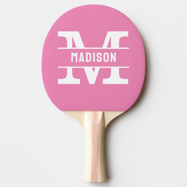 Personalised Name Monogramm Table Tennis Rackets Ping Pong Paddle (Front)