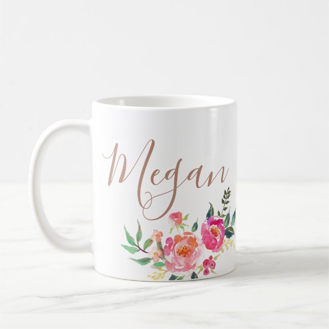 personalised name monogrammed too coffee mug (Left)