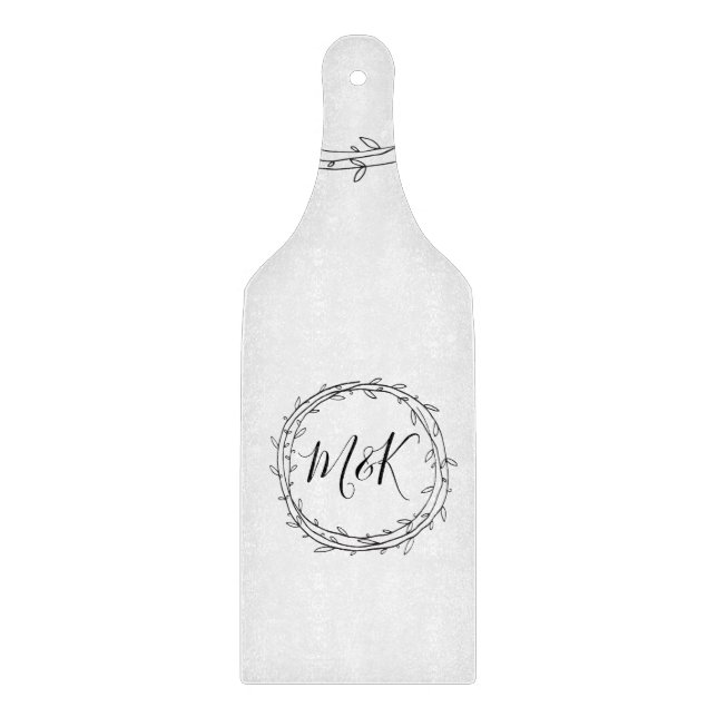 Personalised Name Monograms Couple Cutting Board (Front)