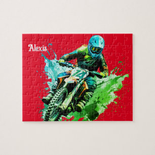 Personalised name Motocross Puzzle