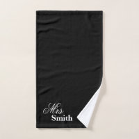 Personalised Name Mrs Smith White Black