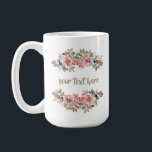 Personalised Name Mug | Custom Gifts for Her<br><div class="desc">Personalizable name mug with watercolor flowers. A great gift for bridesmaids,  maid of honour,  mum,  grandma,  teachers,  nurses,  or anyone who likes flowers!</div>