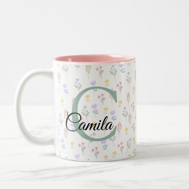 Personalised Name Mug with Initial  (Left)