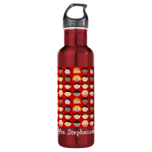 Personalised Name Multi-Cultural Children Teacher 710 Ml Water Bottle