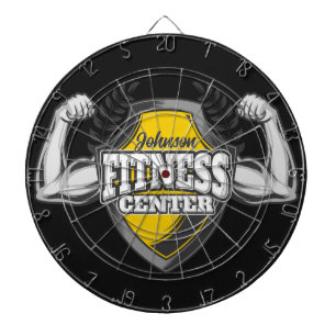 Personalised NAME Muscle Fitness Trainer Gym Dartboard