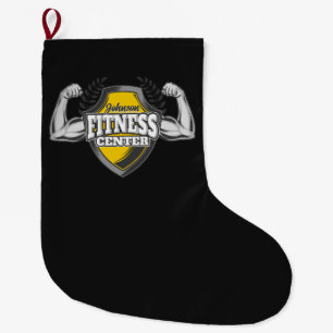 Personalised NAME Muscle Fitness Trainer Gym Large Christmas Stocking