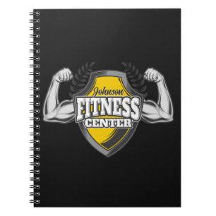 Personalised NAME Muscle Fitness Trainer Gym Notebook