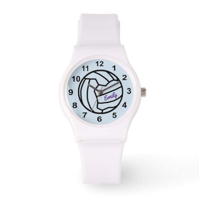 Personalised Name Netball Ball Design Watch (Front)