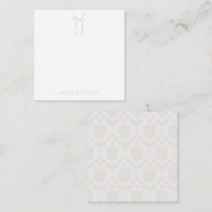 Personalised Name Neutral Bow Card