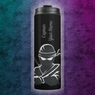 Personalised Name Ninja captain Thermal Tumbler