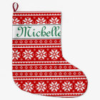 Personalised name nordic Christmas stocking