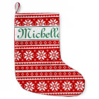 Personalised name nordic Christmas stocking