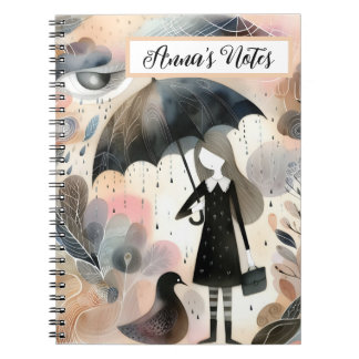 Personalised Name Notebook Nature Girl 