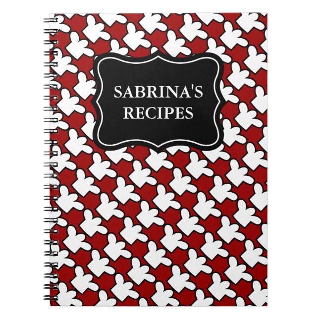Personalised name notebook | recipe cookbook (Front)