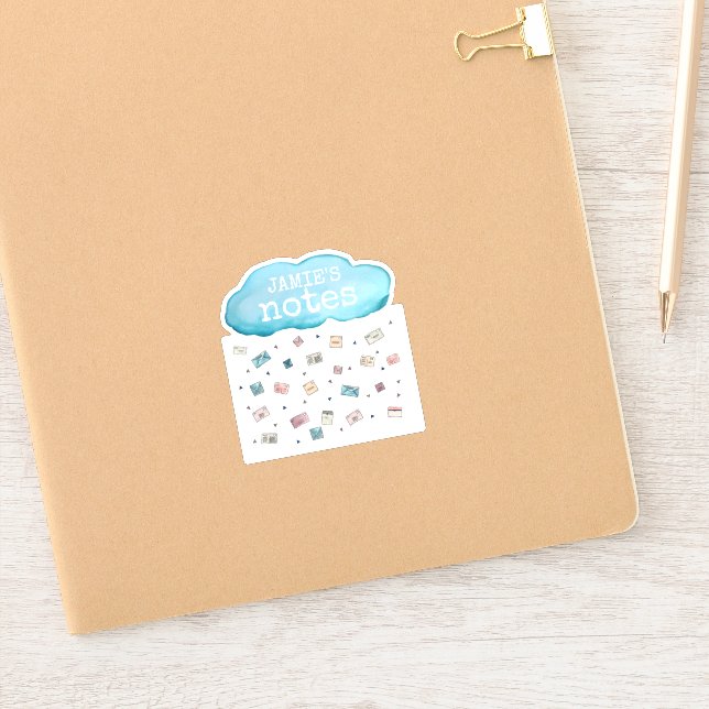 Personalised Name Notes Rain Cloud (Notebook)