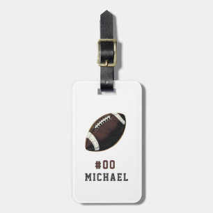 Personalised Name & Number American football Luggage Tag